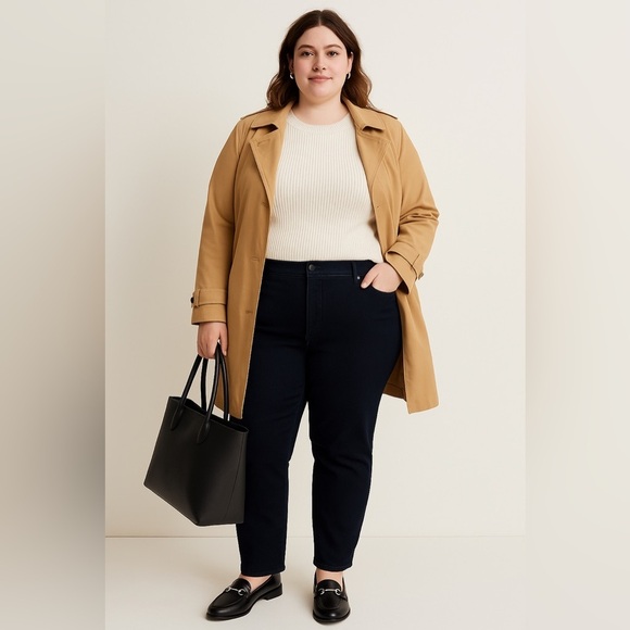 Style & Co. Women High-Rise Straight Leg Slimming Pocket Jeans Size 22W 42” L - Picture 1 of 5